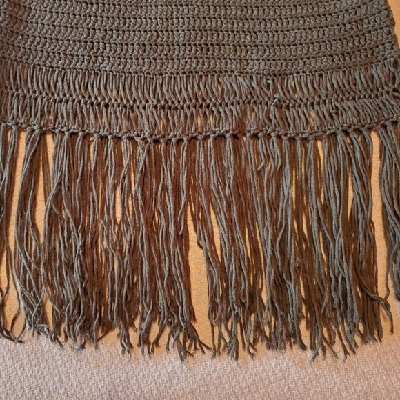 Green Crocheted Boho Tank Top - Picture 2 of 5